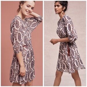 Floreat Anthropologie Zhara Floral Peasant Dress, Size XS